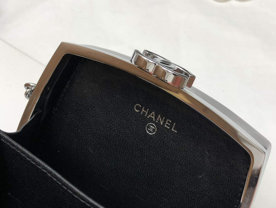 Chanel AP2398 Small Vanity Case Acrylic Black Silver - Default Title - View 8