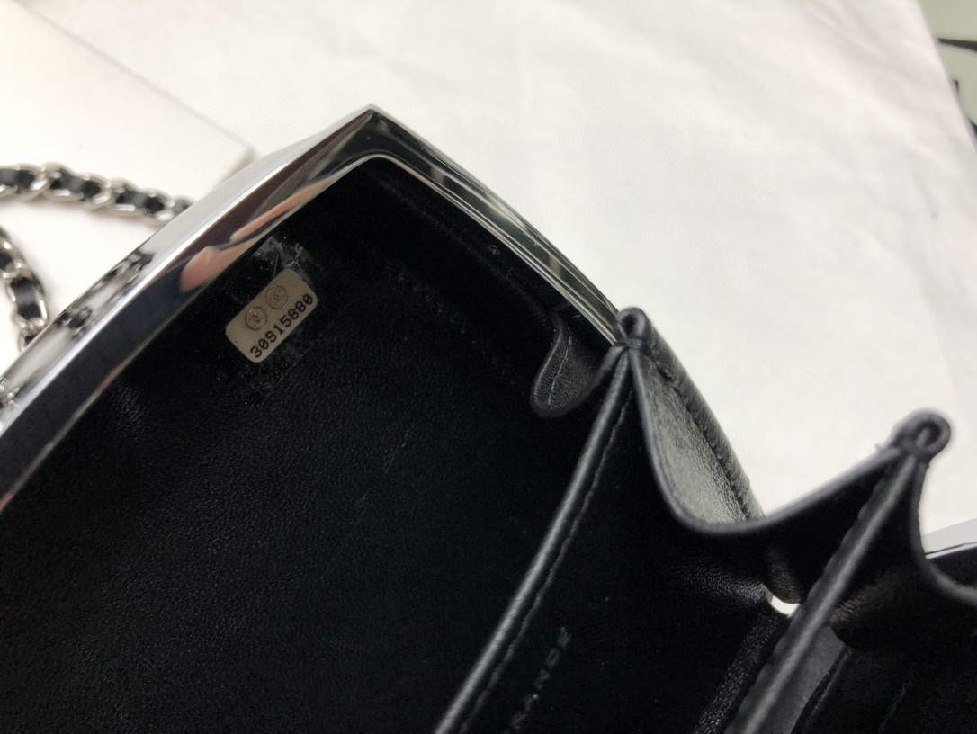 Chanel AP2398 Small Vanity Case Acrylic Black Silver