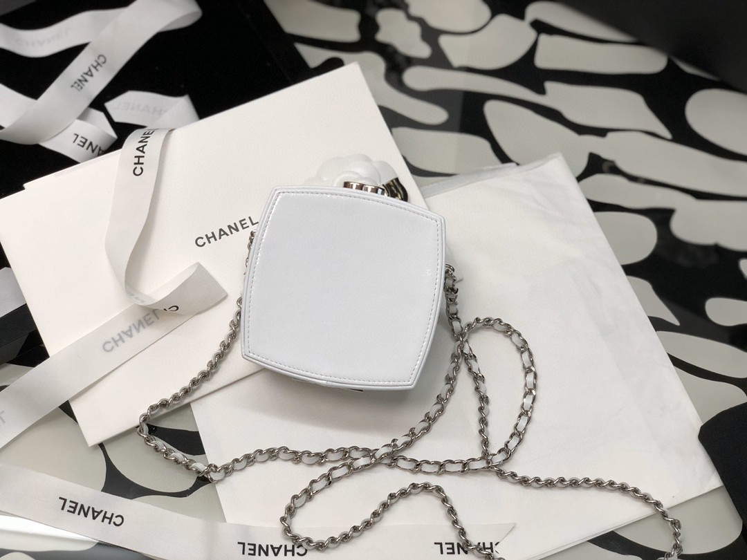 Chanel AP2398 Small Vanity Case Lambskin gold-tone metal White and Silver - Default Title - View 6