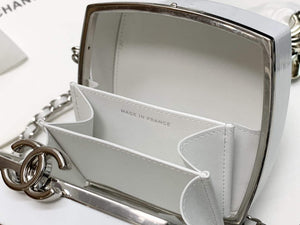 Chanel AP2398 Small Vanity Case Lambskin gold-tone metal White and Silver - Default Title - View 9