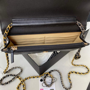 Chanel AP2508 Wallet On Chain Lambskin Shoulder Bag Black - Default Title - View 8