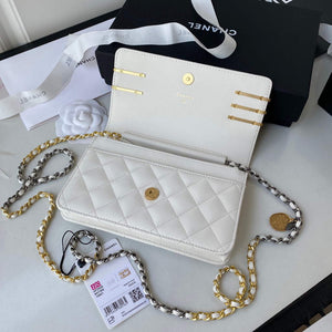 Chanel AP2508 Wallet On Chain Lambskin Shoulder Bag White - Default Title - View 7