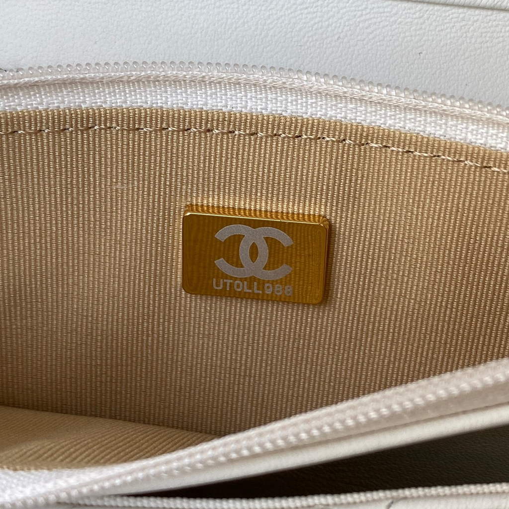 Chanel AP2508 Wallet On Chain Lambskin Shoulder Bag White