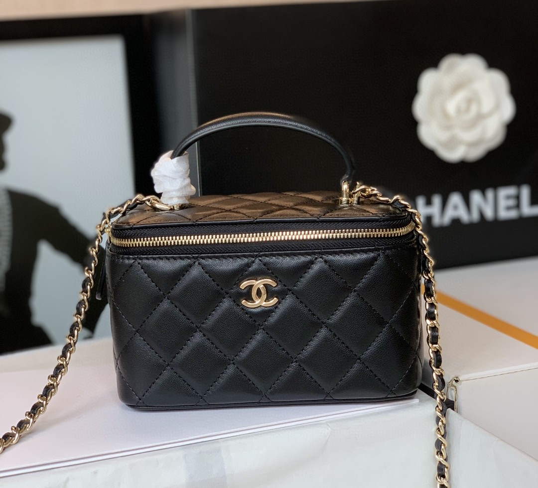 Chanel AP2550 Vanity with Chain Goatskin Black - Default Title - View 1