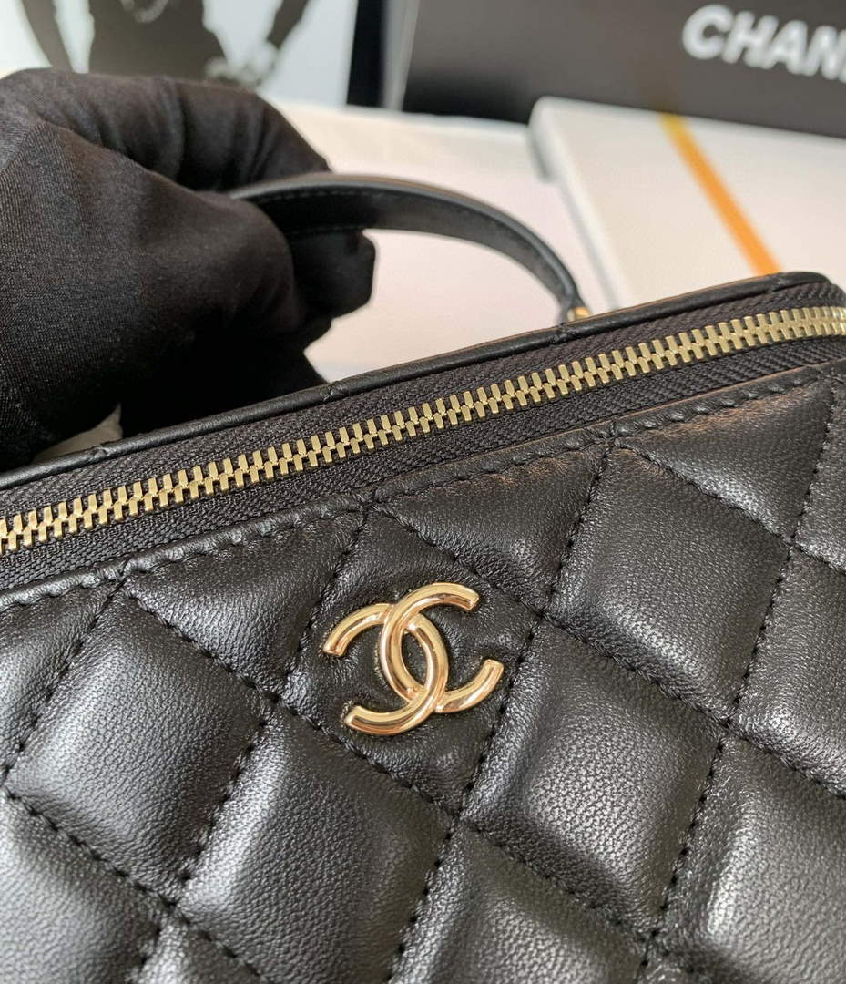 Chanel AP2550 Vanity with Chain Goatskin Black - Default Title - View 5