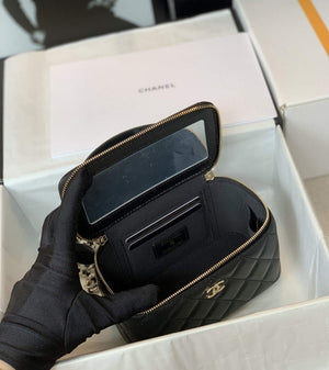 Chanel AP2550 Vanity with Chain Goatskin Black - Default Title - View 9