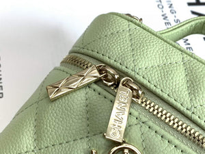 Chanel AP2553 Small Vanity with Chain Grained Calfskin Green - Default Title - View 2
