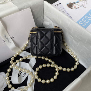 Chanel AP2581 Small Vanity with Chain lambskin Black - Default Title - View 2