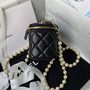 Chanel AP2581 Small Vanity with Chain lambskin Black - Default Title - View 3