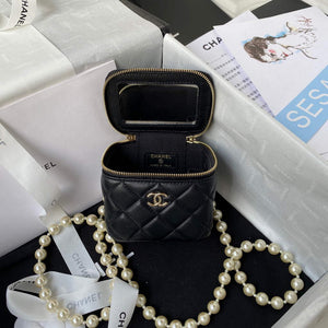 Chanel AP2581 Small Vanity with Chain lambskin Black - Default Title - View 8