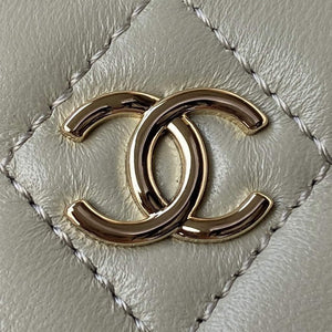 Chanel AP2581 Small Vanity with Chain lambskin Gray - Default Title - View 3