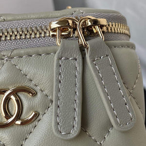 Chanel AP2581 Small Vanity with Chain lambskin Gray - Default Title - View 8