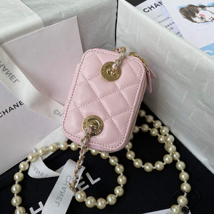 Chanel AP2581 Small Vanity with Chain lambskin Pink - Default Title - View 5