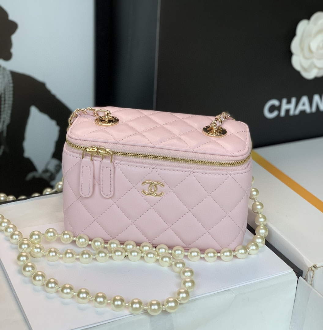 Chanel AP2582 Vanity with Chain lambskin Pink