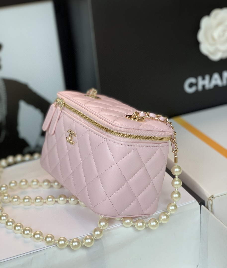 Chanel AP2582 Vanity with Chain lambskin Pink