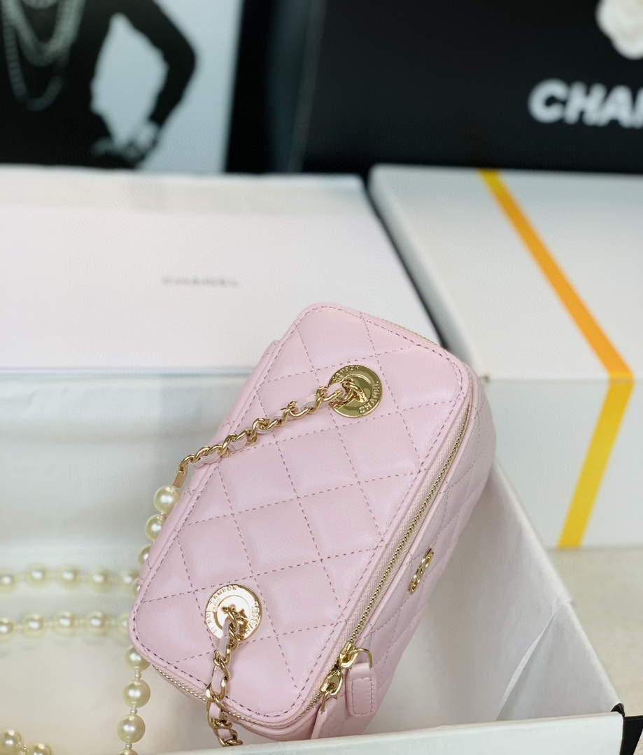 Chanel AP2582 Vanity with Chain lambskin Pink