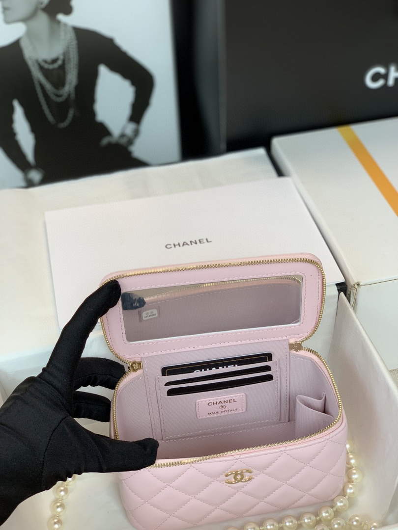 Chanel AP2582 Vanity with Chain lambskin Pink