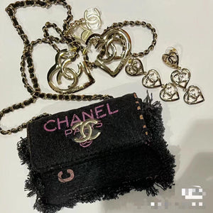 Chanel AP2623 Belt bag printed Denim gold Black - Default Title - View 3