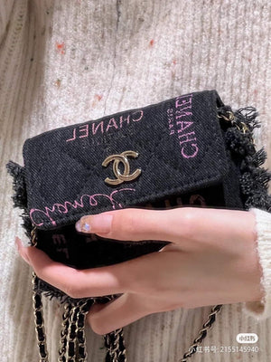 Chanel AP2623 Belt bag printed Denim gold Black - Default Title - View 8
