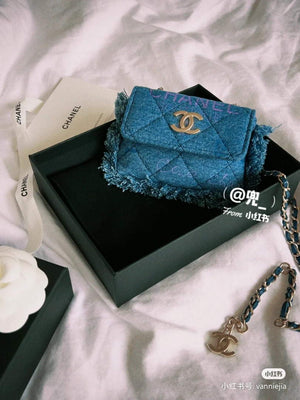 Chanel AP2623 Belt bag printed Denim gold Blue - Default Title - View 7