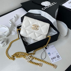 Chanel AP2635 Clutch With Chain Lambskin White - Default Title - View 1