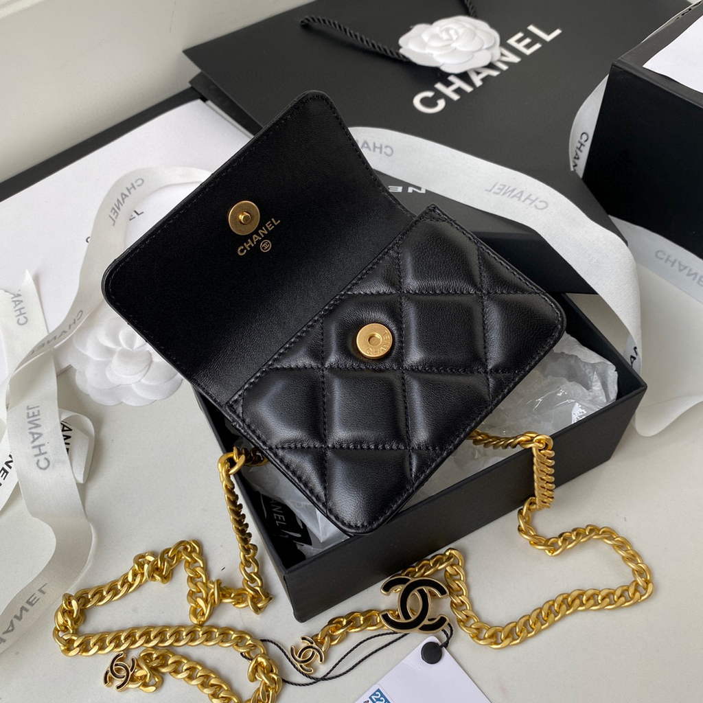 Chanel AP2635 Clutch With Chain Lambskin Black