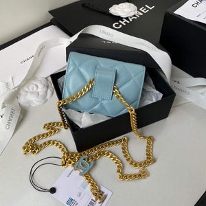 Chanel AP2635 Clutch With Chain Lambskin Blue - Default Title - View 2