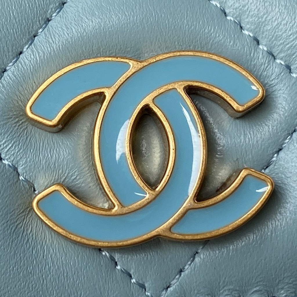 Chanel AP2635 Clutch With Chain Lambskin Blue