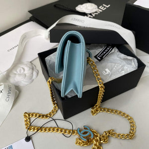Chanel AP2635 Clutch With Chain Lambskin Blue - Default Title - View 5