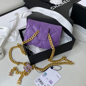 Chanel AP2635 Clutch With Chain Lambskin Purple - Default Title - View 2