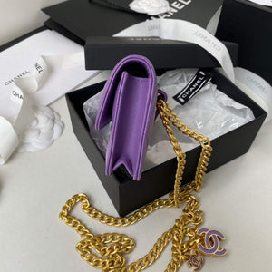 Chanel AP2635 Clutch With Chain Lambskin Purple - Default Title - View 4