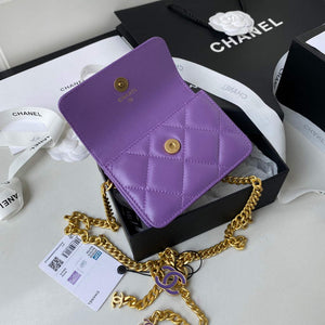 Chanel AP2635 Clutch With Chain Lambskin Purple - Default Title - View 6