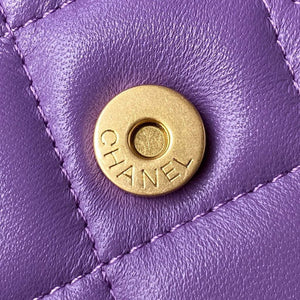 Chanel AP2635 Clutch With Chain Lambskin Purple - Default Title - View 8