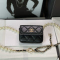 Chanel AP2654 Belt bag lambskin Imitation Pearls gold Black - Default Title - View 1