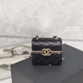Chanel AP2655 Mini box with chain lambskin Black - Default Title - View 1