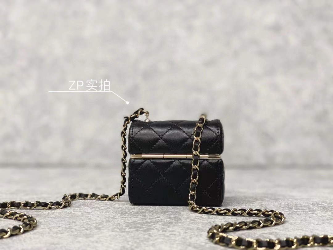 Chanel AP2655 Mini box with chain lambskin Black - Default Title - View 4