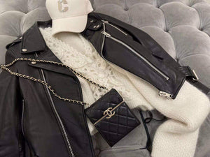 Chanel AP2656 Small box with chain lambskin Black - Default Title - View 6