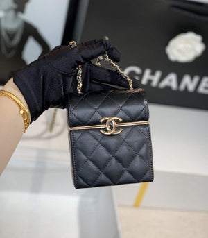 Chanel AP2656 Small box with chain lambskin Black - Default Title - View 10