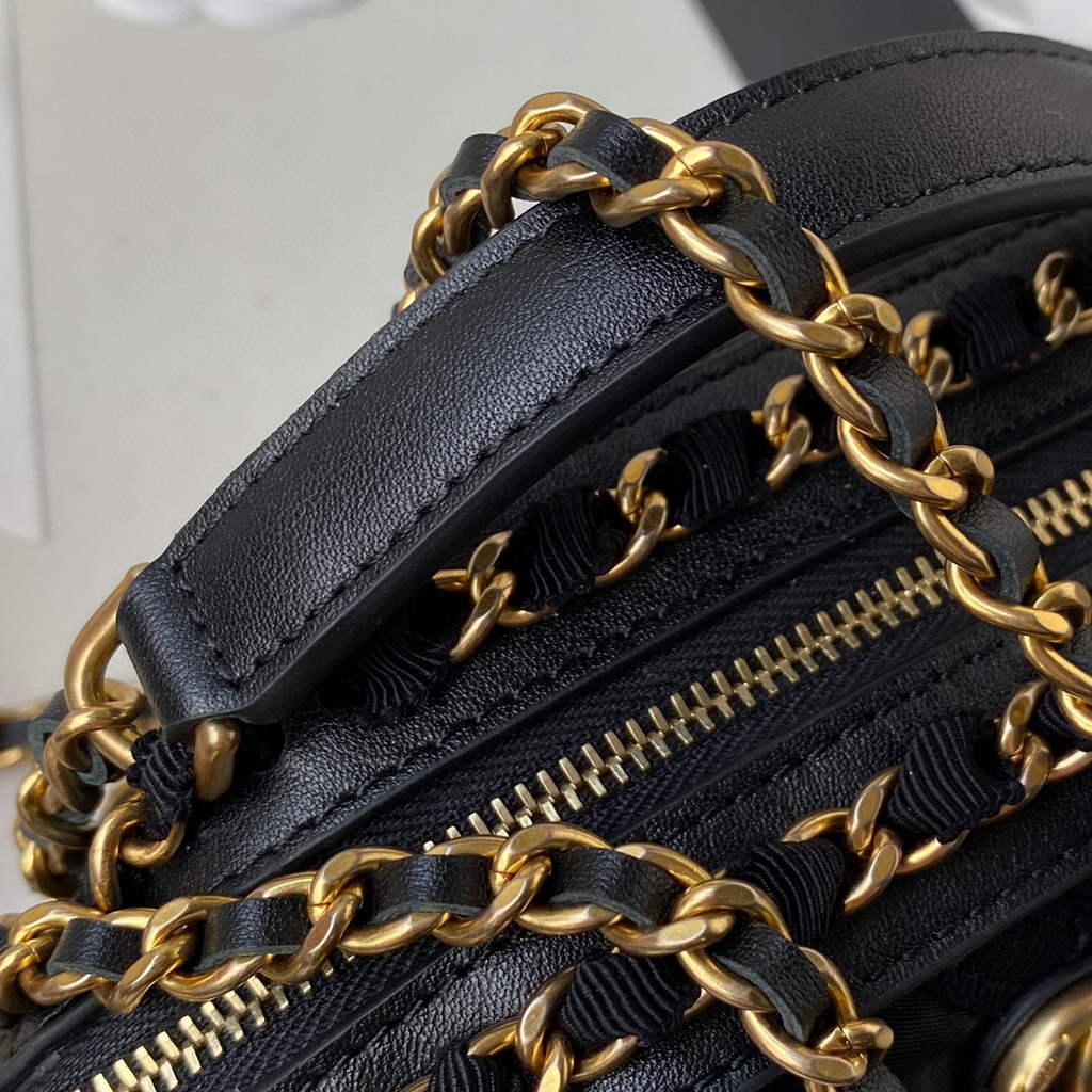 Chanel AP2669 Clutch with Chain Nylon Bag Black