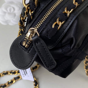 Chanel AP2669 Clutch with Chain Nylon Gros Grain Gold Black - Default Title - View 6