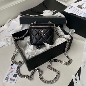 Chanel AP2718 Small Vanity With Chain Black Lambskin - Default Title - View 1