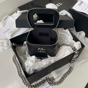 Chanel AP2718 Small Vanity With Chain Black Lambskin - Default Title - View 8