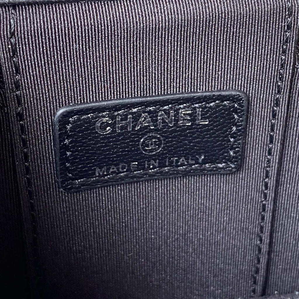 Chanel AP2718 Small Vanity With Chain Black Lambskin