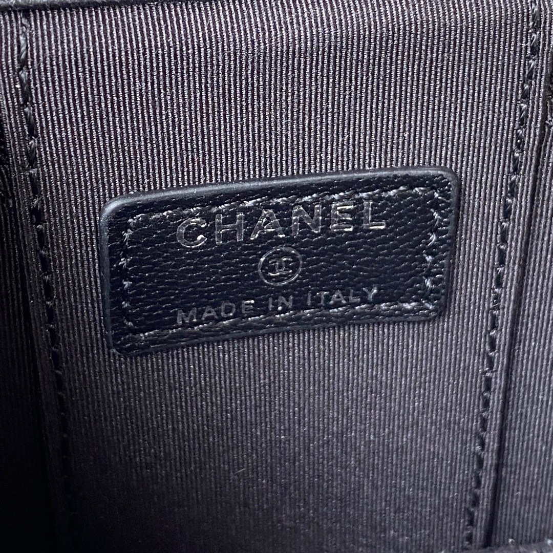 Chanel AP2718 Small Vanity With Chain Black Lambskin