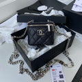 Chanel AP2718 Small Vanity With Chain Calfskin Black - Default Title - View 1