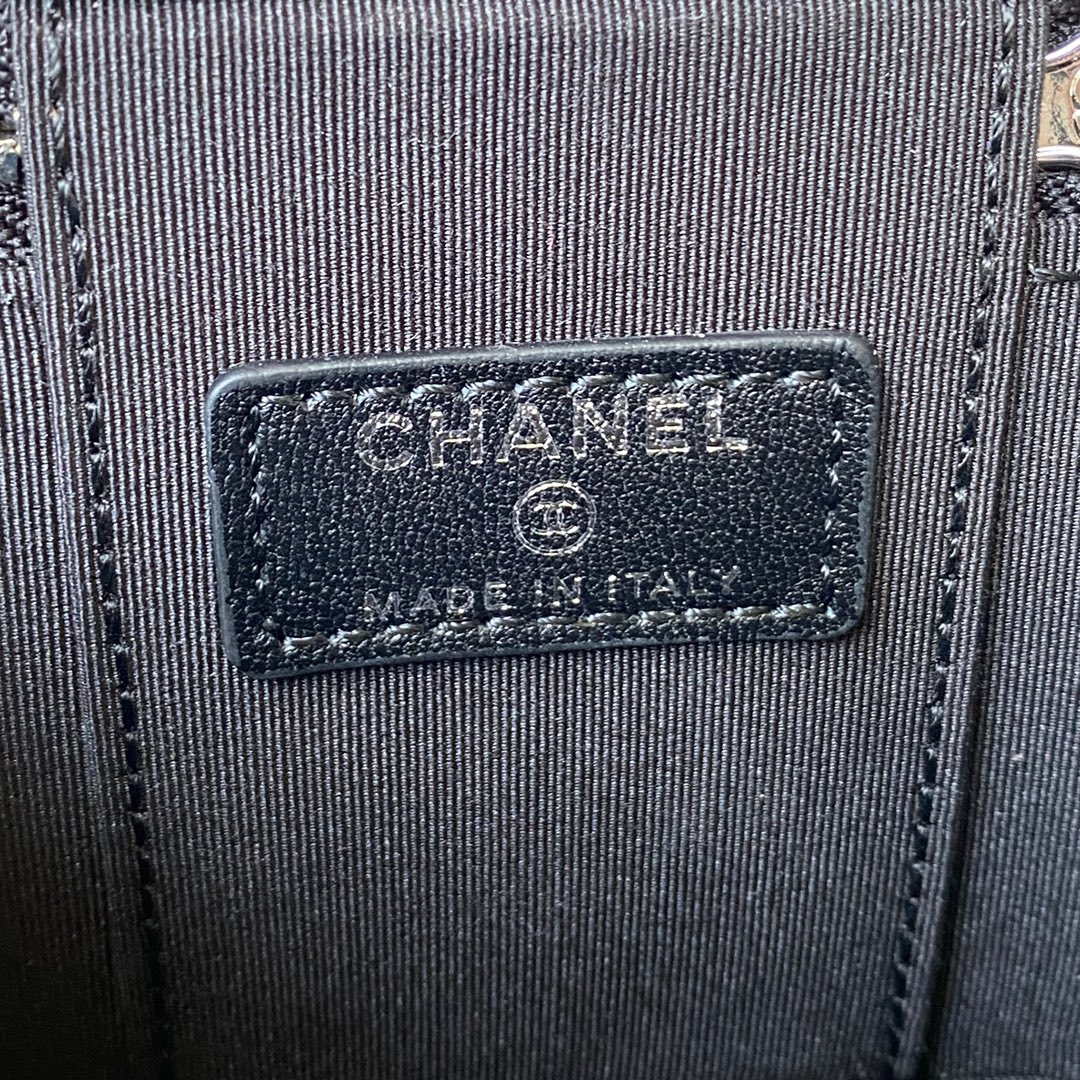 Chanel AP2718 Small Vanity With Chain Calfskin Black - Default Title - View 9