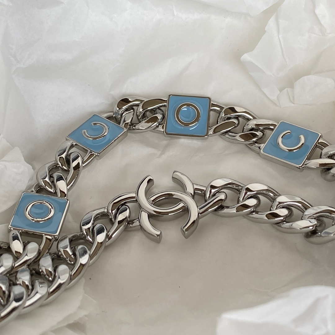 Chanel AP2718 Small Vanity With Chain Calfskin Blue - Default Title - View 7