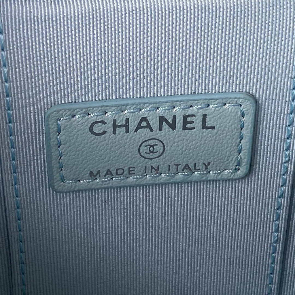 Chanel AP2718 Small Vanity With Chain Calfskin Blue