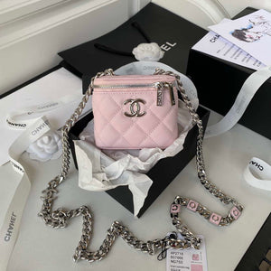 Chanel AP2718 Small Vanity With Chain Calfskin Pink - Default Title - View 1