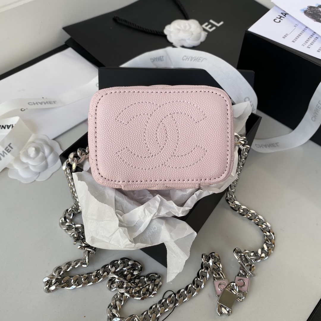 Chanel AP2718 Small Vanity With Chain Calfskin Pink - Default Title - View 6